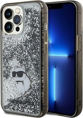 Picture of Karl Lagerfeld Karl Lagerfeld KLHCP13XLKCNSK iPhone 13 Pro Max 6.7" transparent hardcase Liquid Glitter Choupette