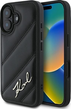 Attēls no Karl Lagerfeld Karl Lagerfeld KLHCP16MPQDSMGK iPhone 16 Plus 6.7" czarny/black hardcase Quilted Signature