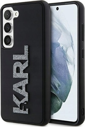 Изображение Karl Lagerfeld Karl Lagerfeld KLHCS24S3DMBKCK S24 S921 black/black hardcase 3D Rubber Glitter Logo