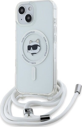 Attēls no Karl Lagerfeld Karl Lagerfeld KLHMP13MHCCHNT iPhone 13 / 14 / 15 6.1" hardcase transparent IML Choupette Head & Cord Magsafe