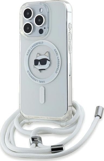 Picture of Karl Lagerfeld Karl Lagerfeld KLHMP14XHCCHNT iPhone 14 Pro Max 6.7" hardcase transparent IML Choupette Head & Cord Magsafe