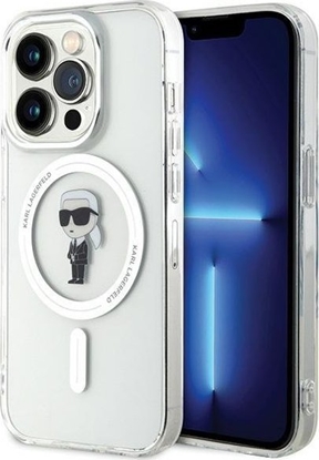 Изображение Karl Lagerfeld Karl Lagerfeld KLHMP15LHFCKNOT iPhone 15 Pro 6.1" transparent hardcase IML Ikonik MagSafe