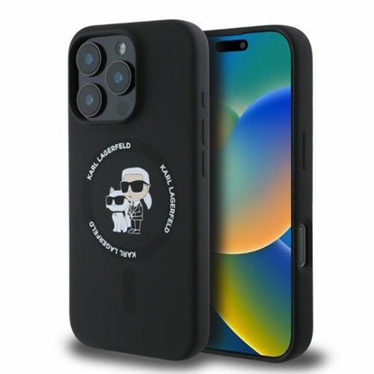 Picture of Karl Lagerfeld KLHMP16LSCMKCRHK Rear Cover for Apple iPhone 16 Pro