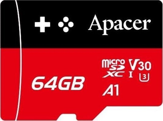 Picture of Karta Apacer Gaming MicroSDXC 64 GB Class 10 UHS-I/U3 A1 V30 (AP64GMCSX10U7-RAGC)