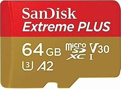 Изображение Karta WD Extreme Plus MicroSDXC 64 GB Class 10 UHS-I/U3 A2 V30 (SDSQXBU-064G-GN6MA)