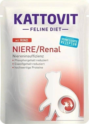 Attēls no Kattovit Kattovit 85g saszetka Renal Wołowina, Dla Kotów Z Chorobami Nerek