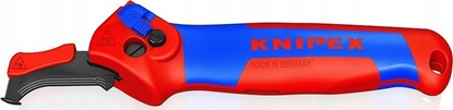 Picture of Knipex KNIPEX stripping knife 16 50 145 SB, stripping/stripping tool (red/blue, with ratchet function)