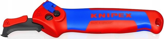 Изображение Knipex KNIPEX stripping knife 16 50 145 SB, stripping/stripping tool (red/blue, with ratchet function)