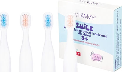 Изображение Końcówka Vitammy Główki do VITAMMY SMILE MiniMini+ 4 sztuki Główki do szczoteczki sonicznej do zębów dla dzieci 3+