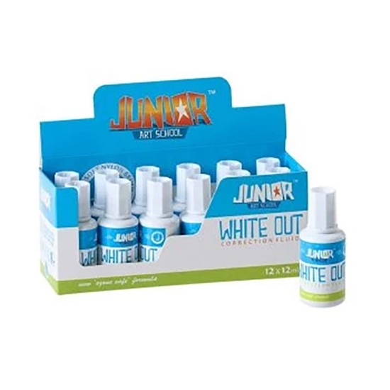 Изображение Korekcijas šķidrums ar otiņu 12ml White out Junior