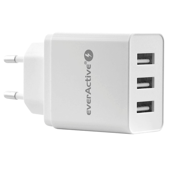 Picture of Ładowarka sieciowa 3x USB 3,4A Iq smart charging Biała 