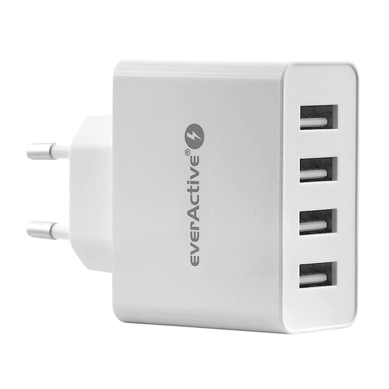 Изображение Ładowarka sieciowa 4x USB 5A Iq smart charging Biała