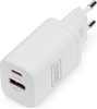 Picture of Ładowarka sieciowa zasilacz 1x USB-A 12W 1x USB-C 18W PD 3.0 max. 30W Biała