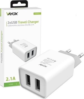 Attēls no Ładowarka Vayox Ładowarka sieciowa 2x USB 2.1A VA0052 Vayox