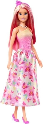 Изображение Lalka Barbie Mattel Barbie Księżniczka Lalka różowy strój HRR08