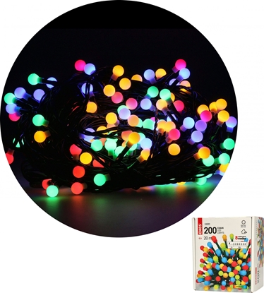 Attēls no Lampki choinkowe Emos Lampki choinkowe kulki XMAS multicolor cherry 200LED D5AM06 EMOS