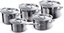 Attēls no le creuset Le Creuset 3-Ply 3Ply five-piece fivepiece saucepan set stainless steel (96209400001000)