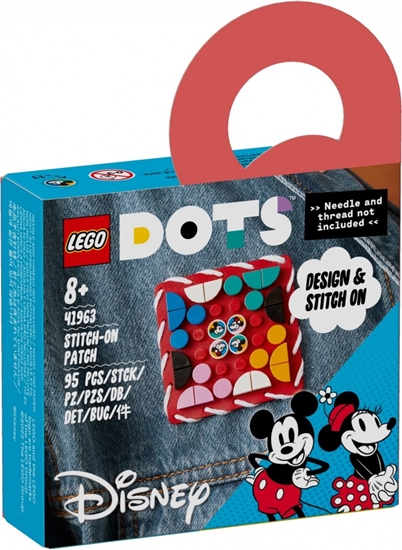 Изображение Konstruktorius LEGO DOTS Disney Peliuko Mikio ir Pelytės Minės antsiuvas 41963