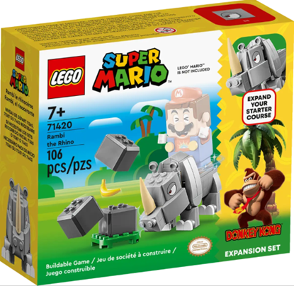 Изображение LEGO Super Mario Nosorożec Rambi — zestaw rozszerzający (71420)