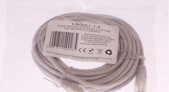 Picture of Libox UTP 7,5m CAT.5E UTP 4x2x26 AWG