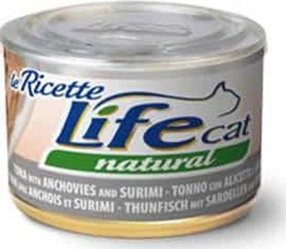 Attēls no Life Pet Care LIFE CAT pusz.150g TUNA+ANCHOVIES+SURIMI LA RICETTE /24