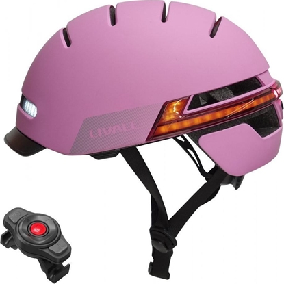 Attēls no Livall Neo Smart Kask Miejski Bluetooth LED/SOS, Różowy, r. L (BH51M)