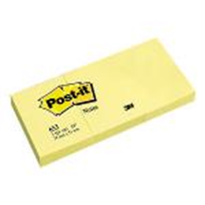 Изображение Līmlapiņas 3M Post-it 38x51mm/100l. dzeltenas 3gab.