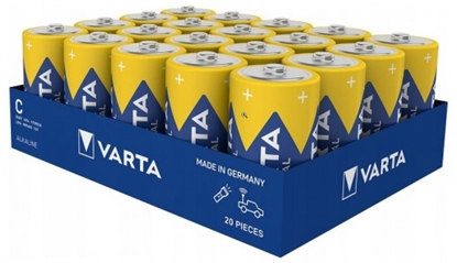 Attēls no LR14 C baterijas Varta Industrial Alkaline 4014 iepakojumā 20 gb.