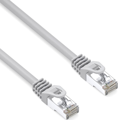 Изображение Lsoh S/FTP patchcord, Cat.6a, RJ45 M - RJ45 M, 2 m, podwójnie ekranowany, LSOH, szary, 10 Gb/s economy