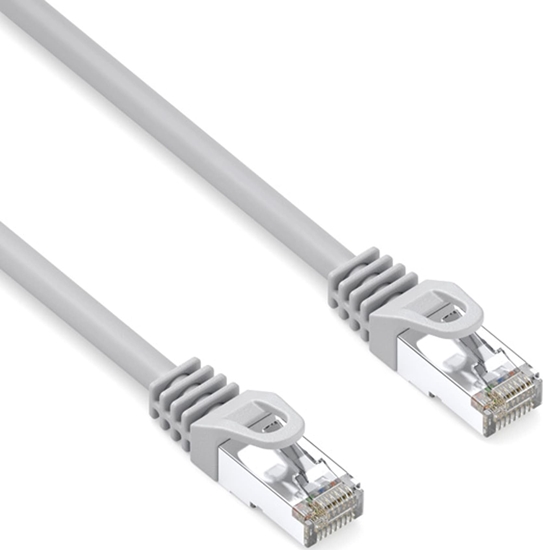 Picture of Lsoh S/FTP patchcord, Cat.6a, RJ45 M - RJ45 M, 2 m, podwójnie ekranowany, LSOH, szary, 10 Gb/s economy