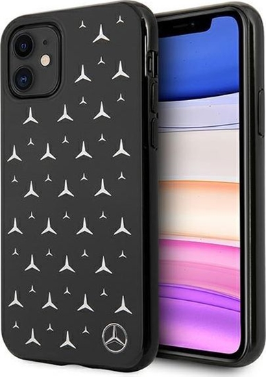 Picture of Mercedes Mercedes Mehcn61Espbk Iphone 11 6,1" Czarny/Black Hardcase Silver Stars Pattern