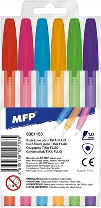 Picture of MFP PAPER długopis Tika 107 Fluo - zestaw 6 kolorów 6001153