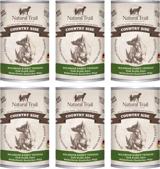 Picture of Natural Trail NATURAL TRAIL PIES pusz.400g COUNTRY WILDBOAR, RABBIT, VENISON /6