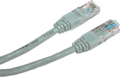 Изображение Neutralle UTP crossover patchcord, Cat.5e, RJ45 M - RJ45 M, 5 m, nieekranowany, krzyżowy, szary, do połączenia 2 PC Logo blistr