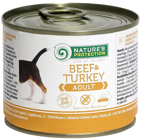 Picture of NP Dog Adult Beef&Turkey 200g konservuotas pašaras šunims