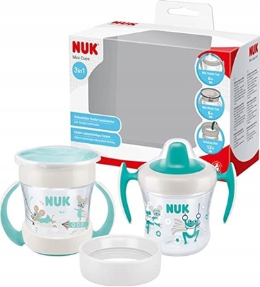 Изображение NUK NUK Trinkbecher Mini Cups Set 3in1 160ml ab 6 M. mint&türkis