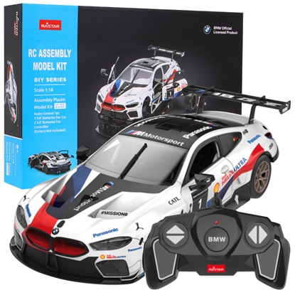 Attēls no Nuotoliniu būdu valdomas automobilis BMW M8 GTE, 1:18, baltas