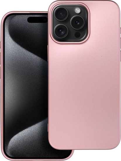 Изображение OEM Futerał METALLIC do IPHONE 15 Pro Max różowy