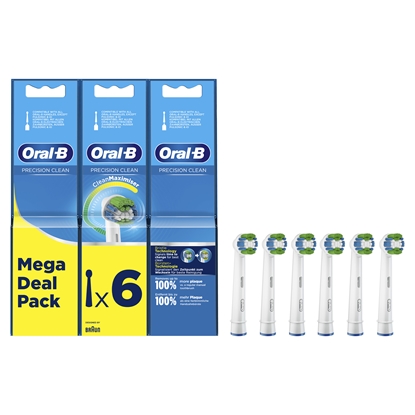 Изображение Oral-B Precision Clean Replaceable Toothbrush Heads | Heads | For adults | Number of brush heads included 6 | White