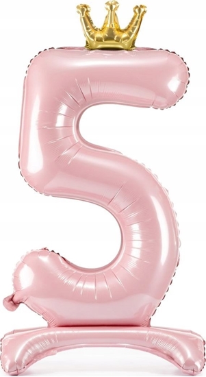 Picture of PartyDeco Stoj±cy balon foliowy 5 jasny róż 84cm