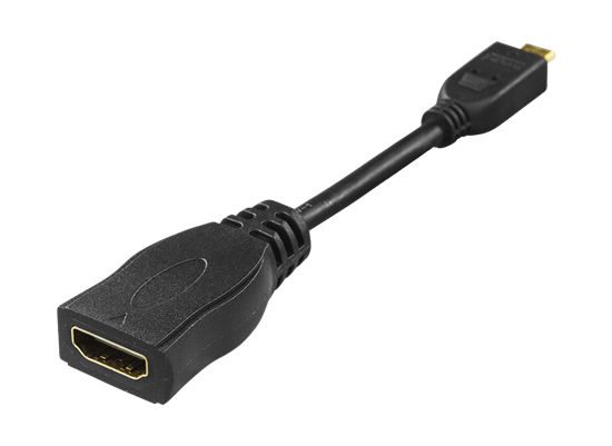 Picture of Perėjimas HDMI - micro HDMI adapteris DELTACO 4K UHD 30Hz, 0.1m, juodas / HDMI-24B-K / 00100026