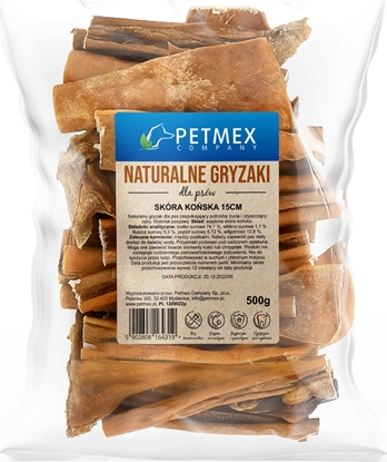 Изображение Petmex PETMEX Skóra końska gryzak naturalny 15cm 500g