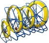 Picture of Pilot z włókna szklanego FRP do przeciągania kabli 9mm, 150m,  żółty, z kółkami