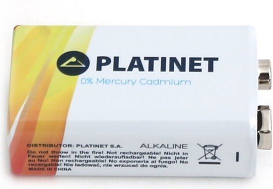 Изображение Platinet Krona 9V 1 Cell Alkaline 6LR61 / 6LF22 / MN1604 Battery