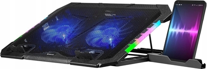 Picture of Podstawka chłodząca Defender Podstawka chłodząca Defender NS-502 laptop notebook 15.6-17.3" 2xUSB 2 fans podświetlenie RGB + uchwyt smartfon