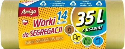 Изображение Politan Gosia Gosia Amigo Worki Do Segregacji 35l Z Uszami Żółte-Plastik 14szt 7990...