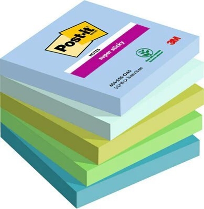 Attēls no Post-It 3M Karteczki samoprzylepne Post-it® Super Sticky, OASIS, 76x76mm, 5x90 kart.