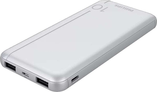 Изображение Powerbank Philips Power bank 10000mAh 2xUSB srebrny Philips DLP1810N