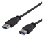 Attēls no Praiilginimo kabelis DELTACO USB3-242, USB 3.1 Gen1, 2 m, USB-A male į USB-A female, juodas