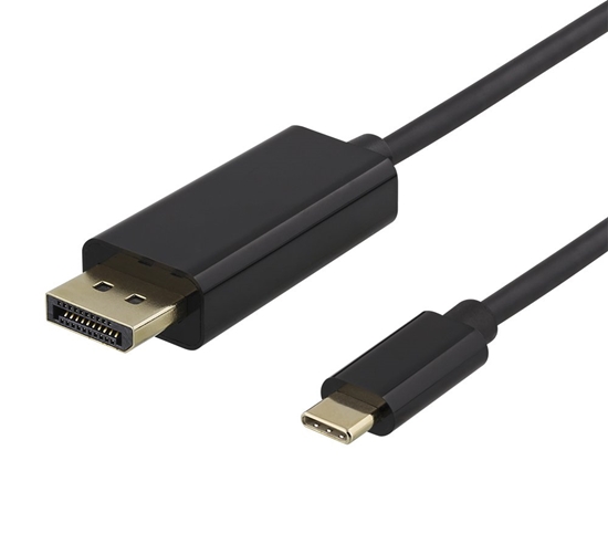 Изображение Product descriptionDELTACO USB-C - DisplayPort cable, 4K UHD, gold plated, 0.5m, blackWhen you w